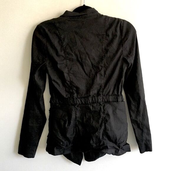 SARAH PACINI Asymmetrical Lightweight Black Jacket XS - Picture 6 of 8